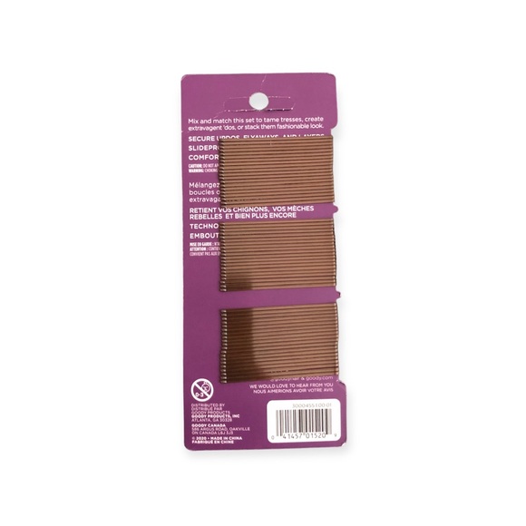 Goody Slide Proof Bobby Pins Brown | NWT - Picture 2 of 2